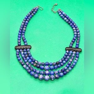 Multistrand of Lapis Necklace